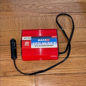 Red and Black Compact Portable Audio Video Device
